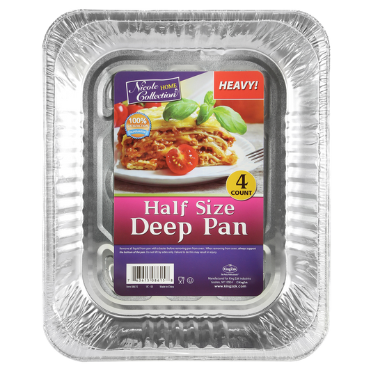 Nicole Home Collection Half-Size Deep Aluminum Pan 4pk