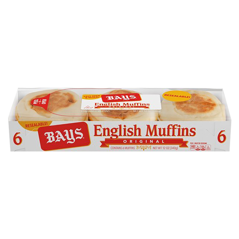 Bays Original English Muffin - 6ct/12oz