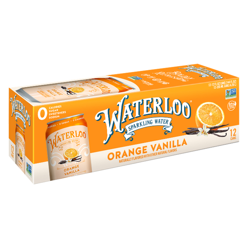 Waterloo Orange Vanilla  Sparkling Water 12pk