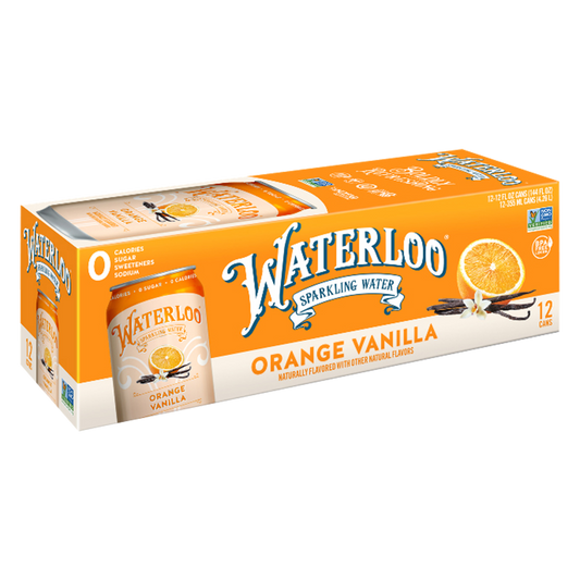 Waterloo Orange Vanilla  Sparkling Water 12pk