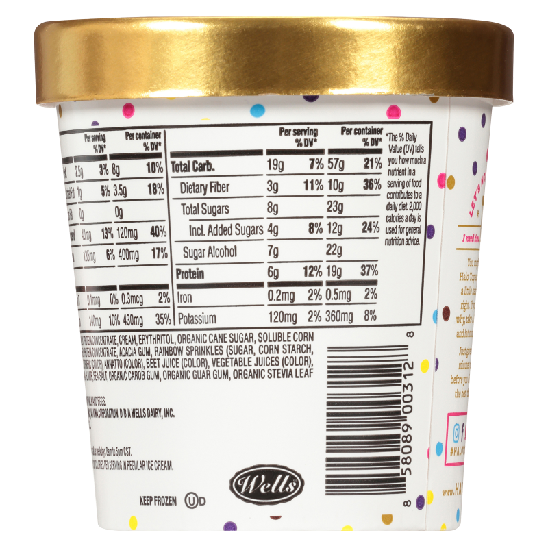 Halo Top Birthday Cake Light Ice Cream Pint