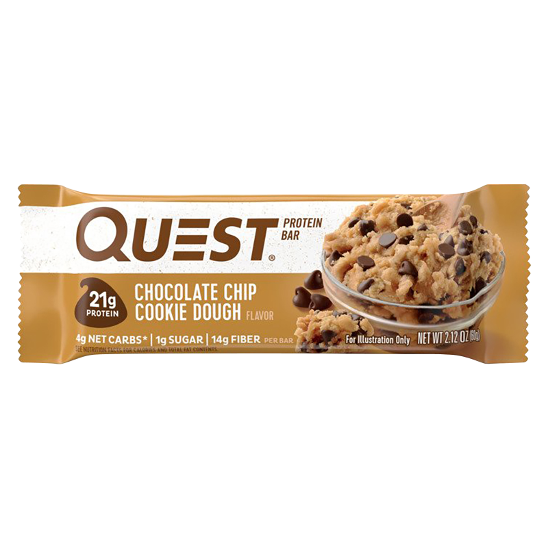 Quest Chocolate Chip Cookie Dough Protein Bar 2.12oz