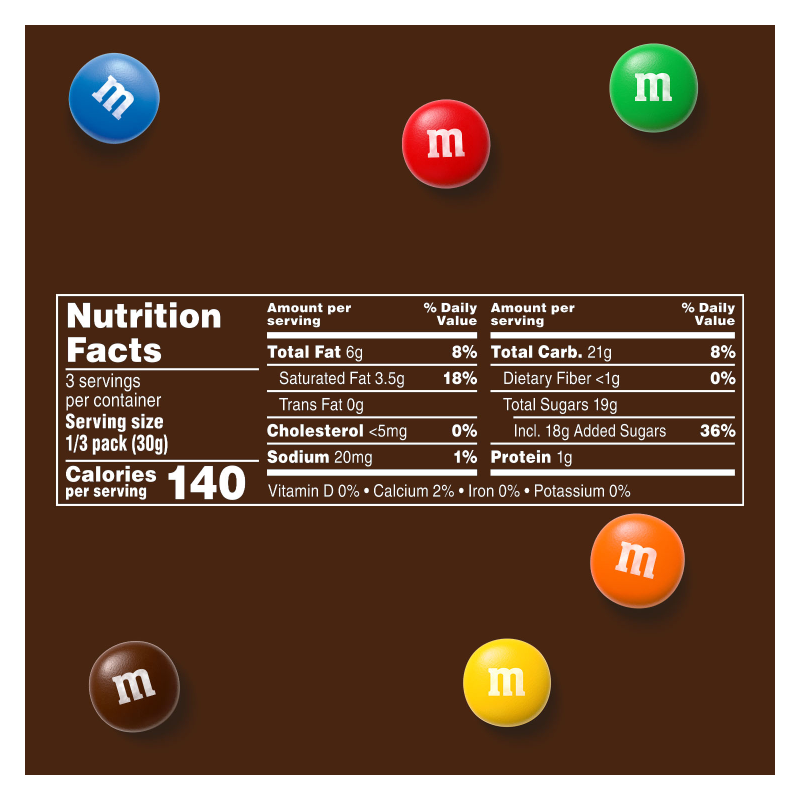 M&M's Milk Chocolate Candies Share Size 3.14oz