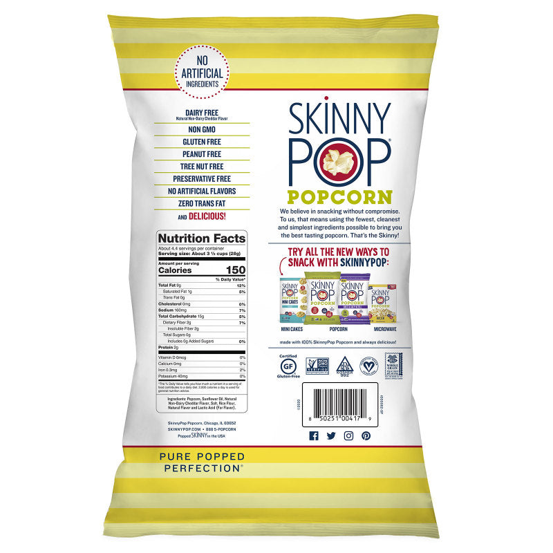 Skinny Pop White Cheddar Popcorn 4.4oz