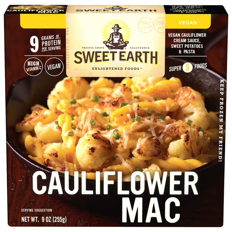 Sweet Earth Frozen Vegan Cauliflower Mac & Cheese Meal 9oz