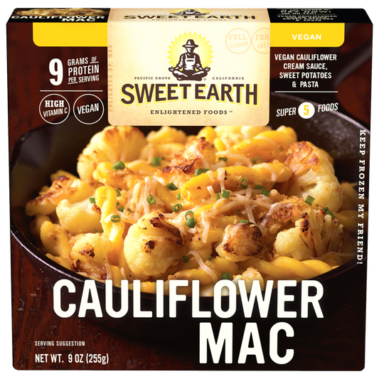 Sweet Earth Frozen Vegan Cauliflower Mac & Cheese Meal 9oz