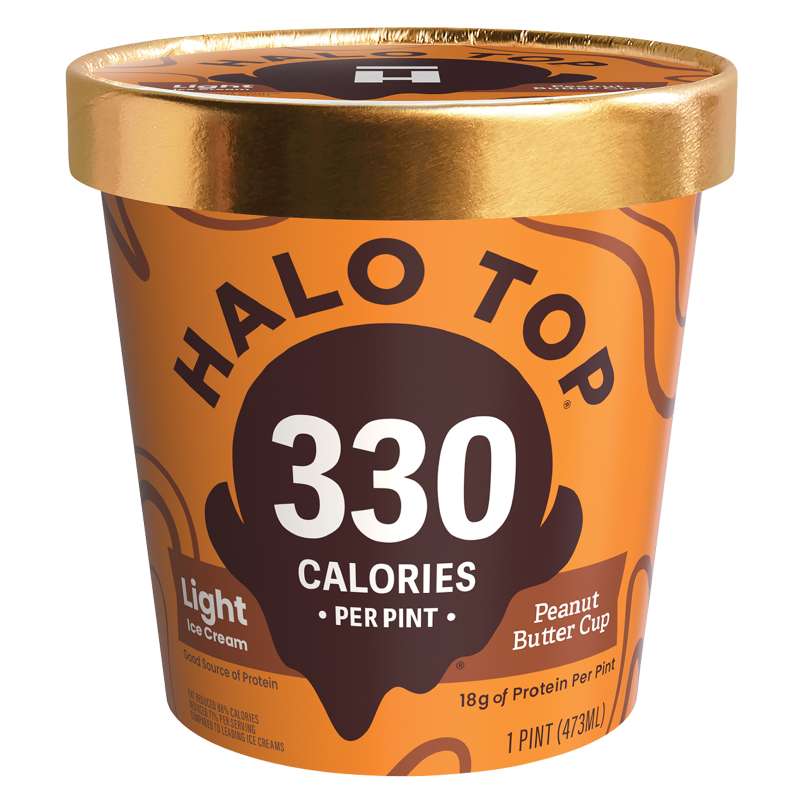 Halo Top Peanut Butter Cup Ice Cream Pint