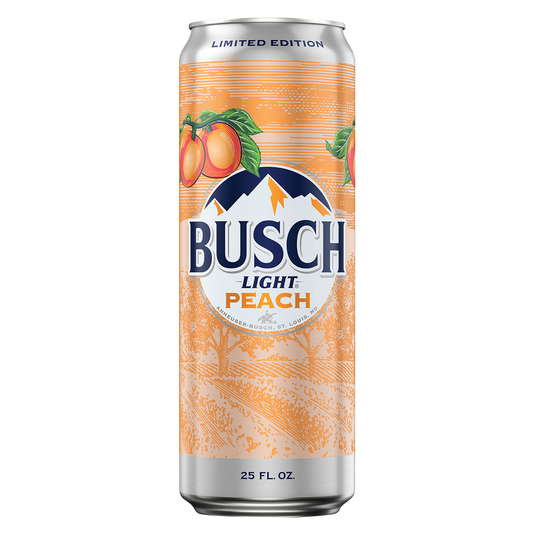 Busch Light Peach Single 25oz Can 4.1% ABV