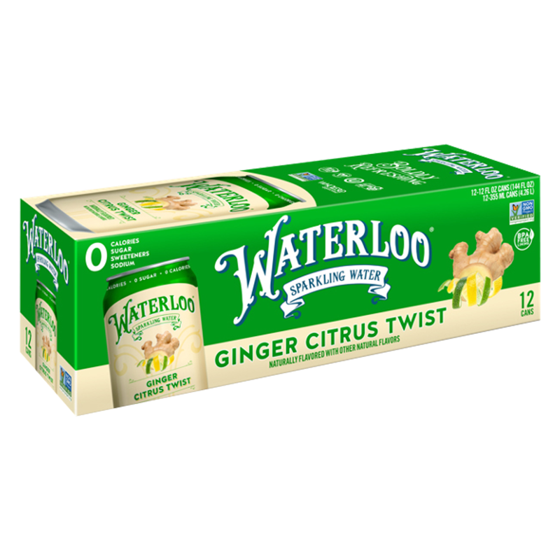 Waterloo Ginger Citrus Twist  Sparkling Water 12pk