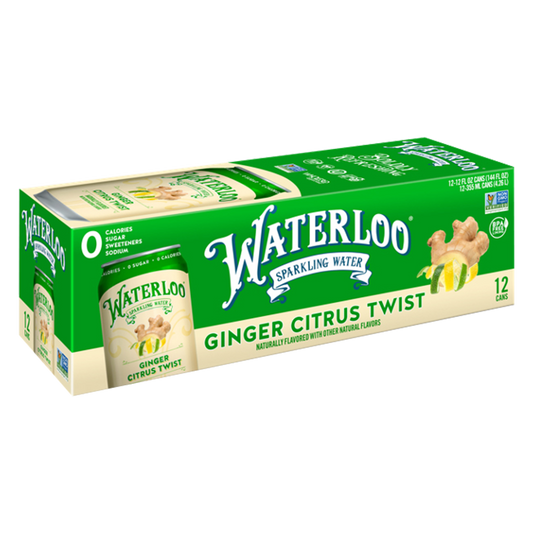 Waterloo Ginger Citrus Twist  Sparkling Water 12pk