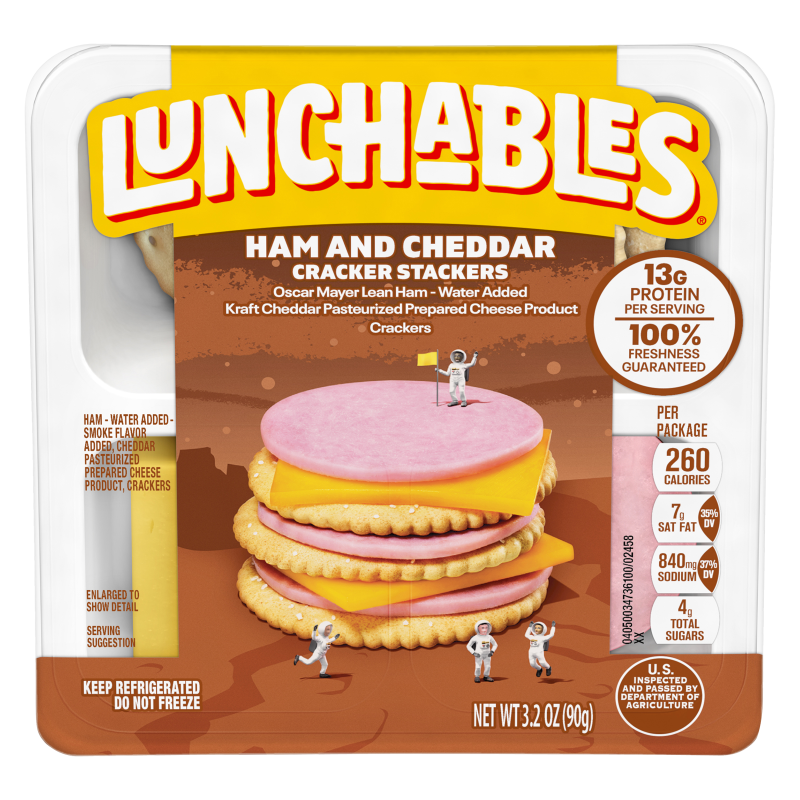 Lunchables Ham & Cheddar with Crackers -  3.2oz