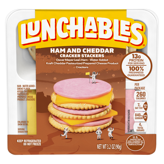 Lunchables Ham & Cheddar with Crackers -  3.2oz