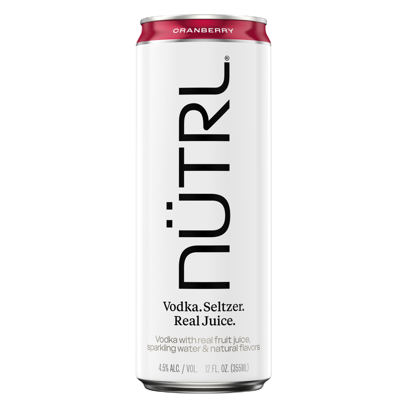 NUTRL Cranberry Vodka Seltzer Single 12oz Can 4.5% ABV