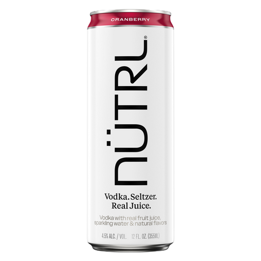 NUTRL Cranberry Vodka Seltzer Single 12oz Can 4.5% ABV