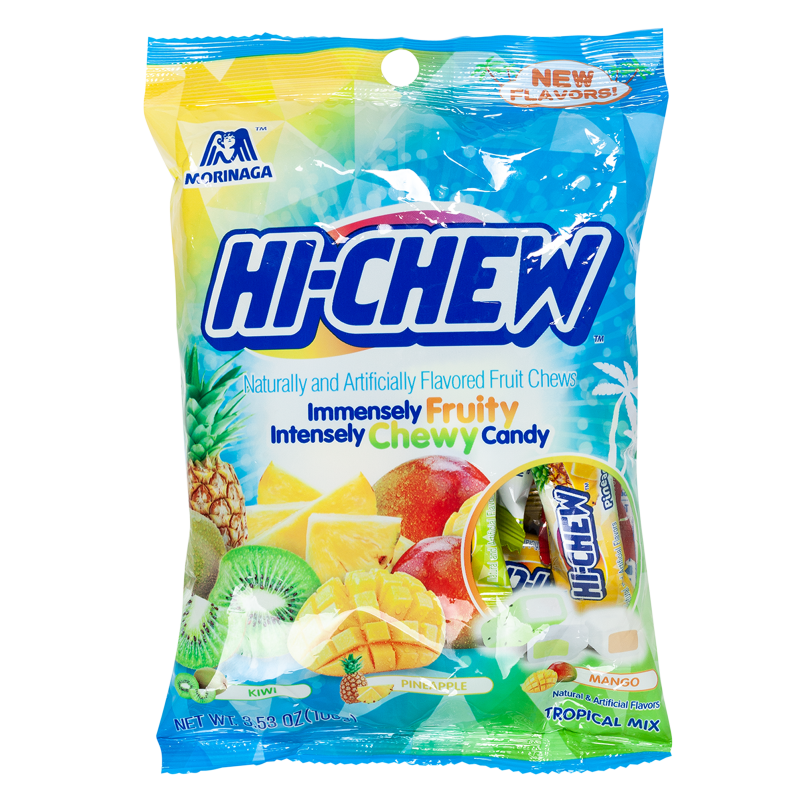 Hi-Chew Tropical Assorted Fruity Chewy Candy 3.53oz