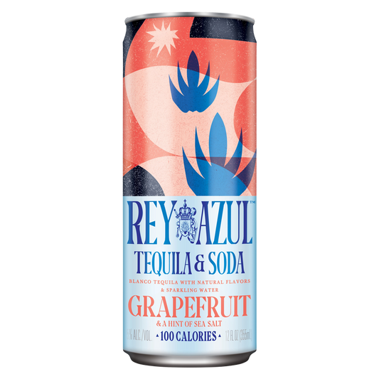 Rey Azul Tequila & Soda Grapefruit with a hint of Sea Salt 12oz Can 5% ABV