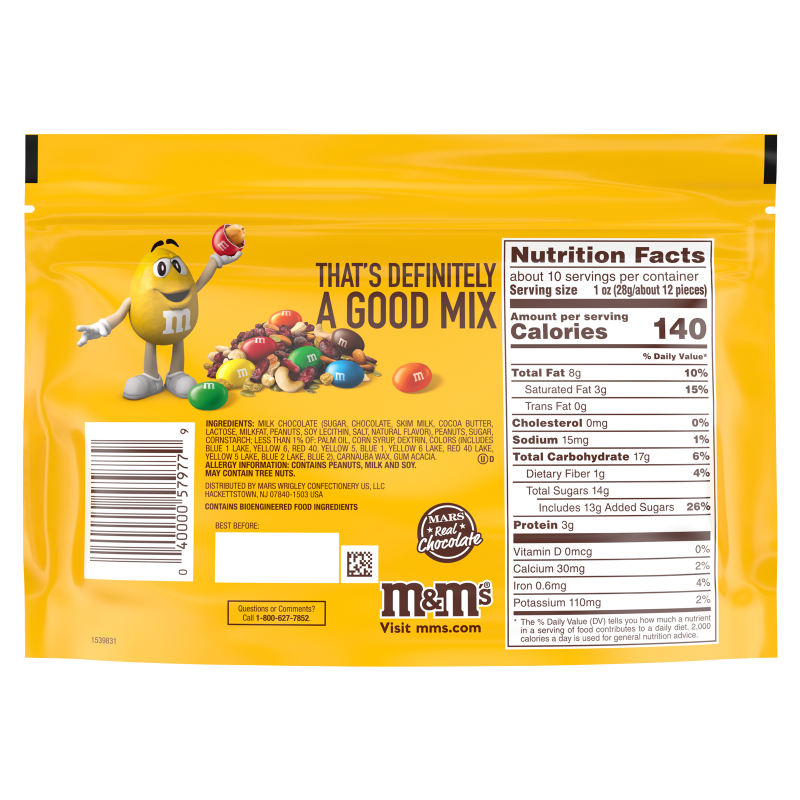 M&M's Peanut Milk Chocolate Candies 10.05oz