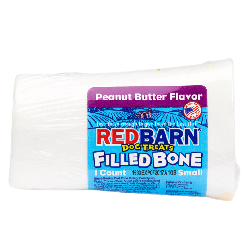 Redbarn Peanut Butter Filled Bone Dog Treat 3in