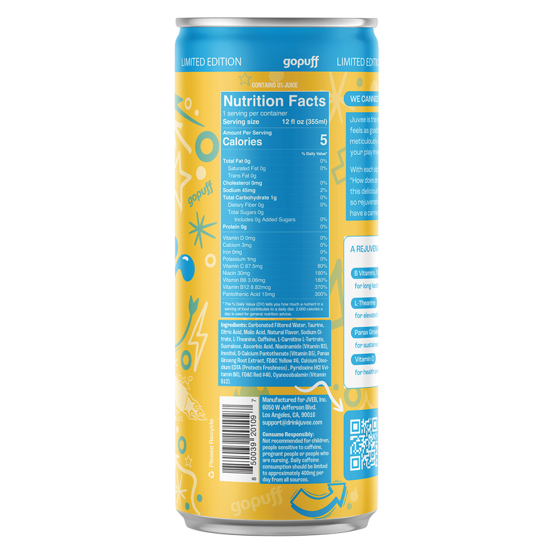 Juvee Peachy Mangopuff 12oz Can