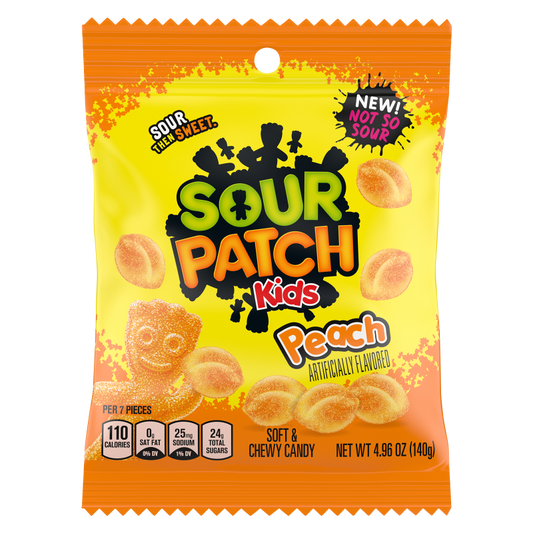 Sour Patch Kids Peach Soft & Chewy Candy 4.96oz