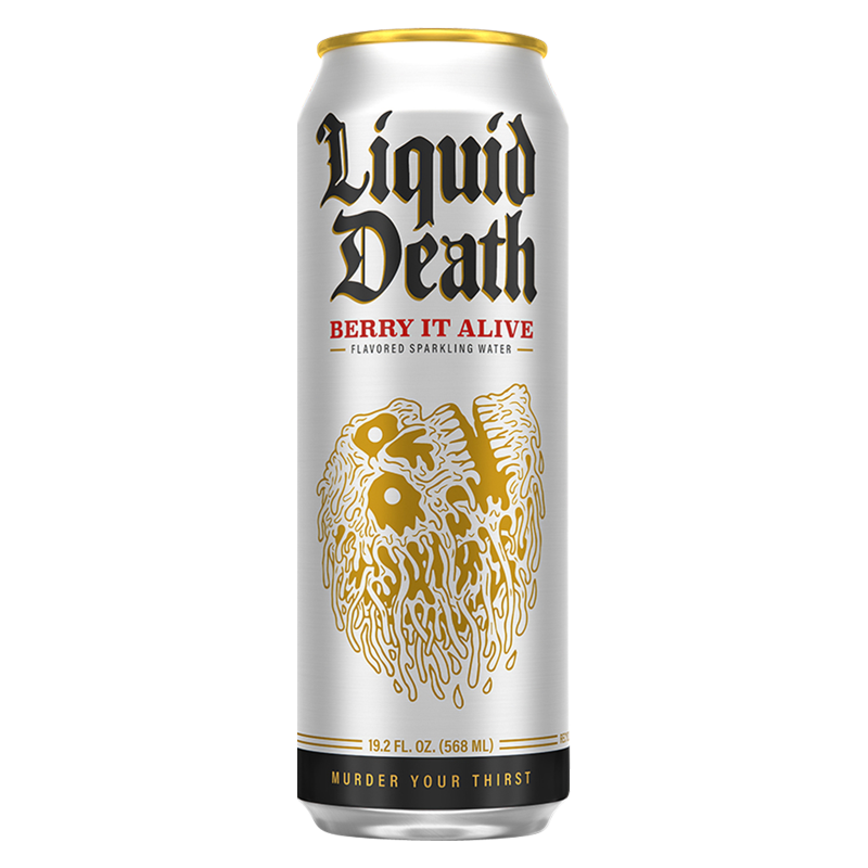 Liquid Death Sparkling Water Berry It Alive 19.2oz King Size Can