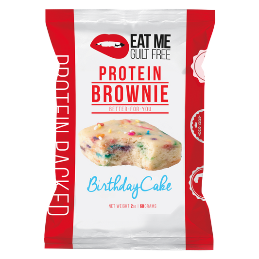 Eat Me Guilt Free Birthday Cake Protein Brownie 2oz