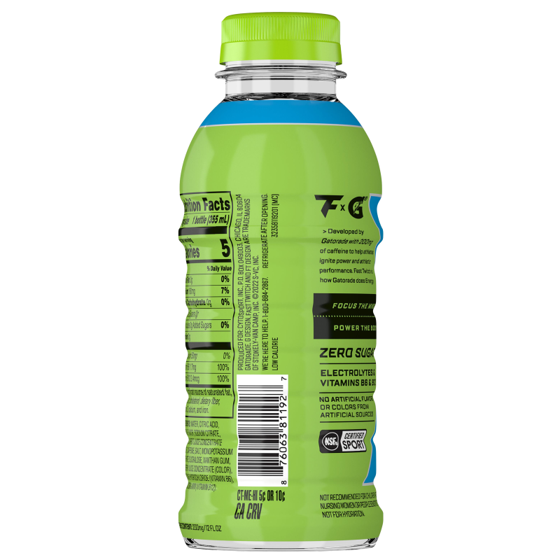 Fast Twitch Energy Drink Glacier Freeze 12oz Bottle