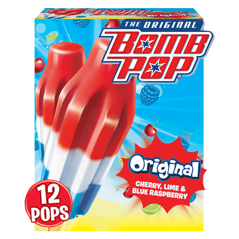 Bomb Pop Original Ice Pops 12ct