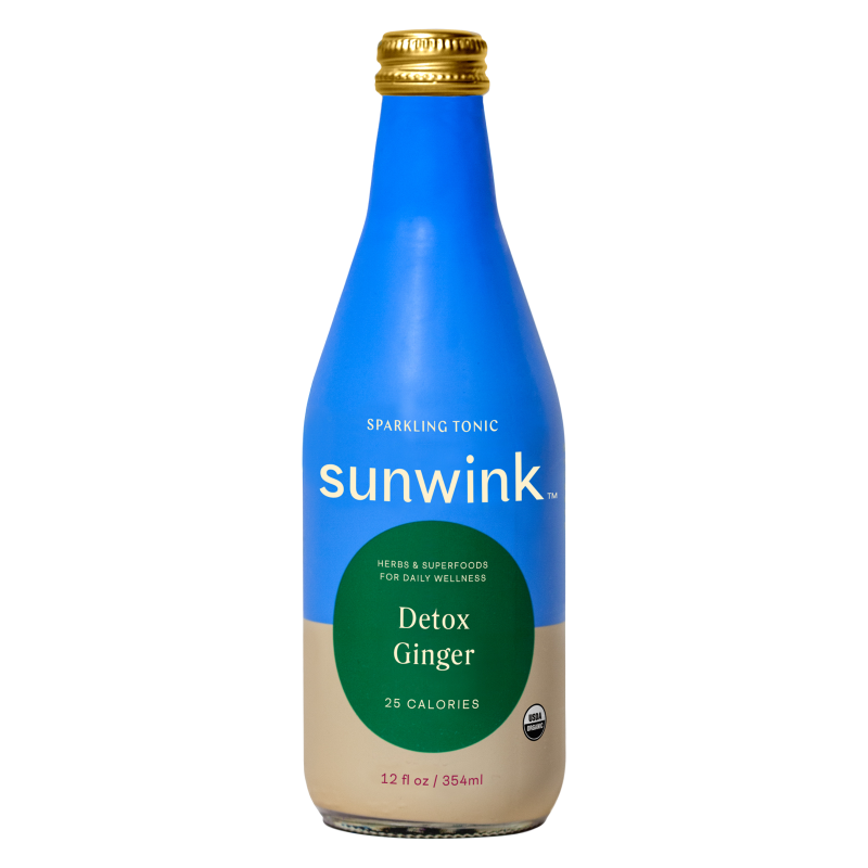 Sunwink Detox Ginger Sparking Tonic 12 oz bottle