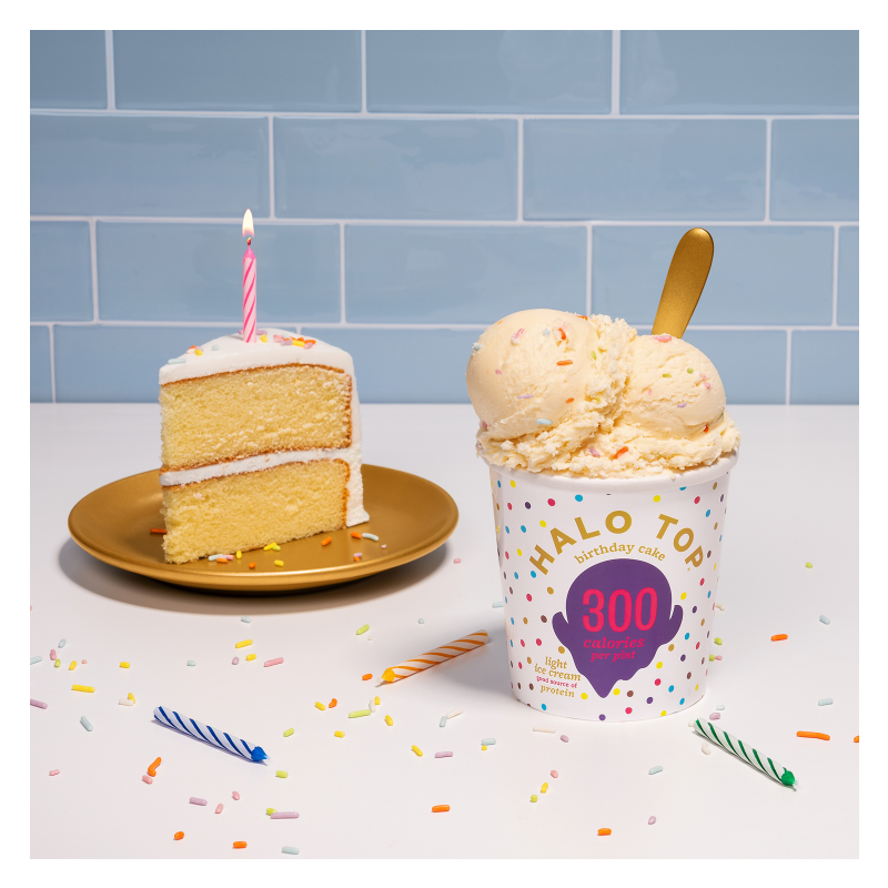 Halo Top Birthday Cake Light Ice Cream Pint