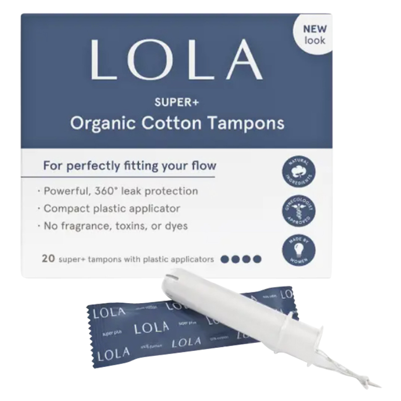 LOLA Super Plus Organic Cotton Tampons 20ct