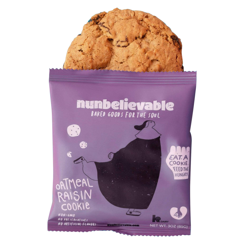 Nunbelievable Oatmeal Raisin Artisanal Cookie 3oz