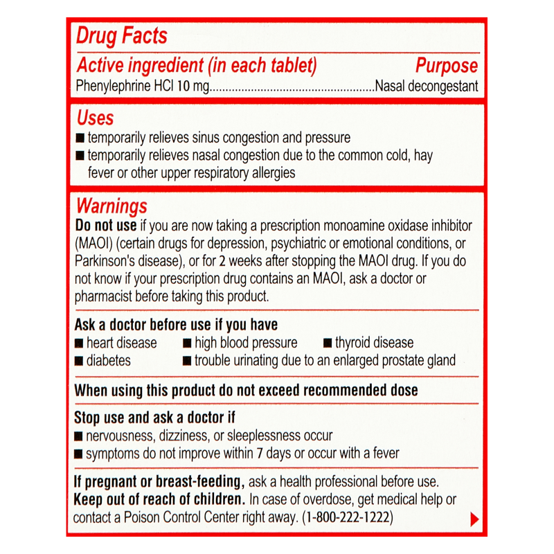 Sudafed PE Maximum Strength Sinus Pressure & Congestion Relief 18ct