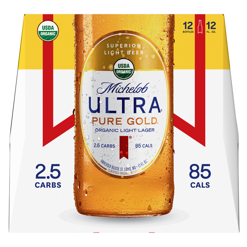 Michelob Ultra Pure Gold 12pk 12oz Btl 4.2% ABV