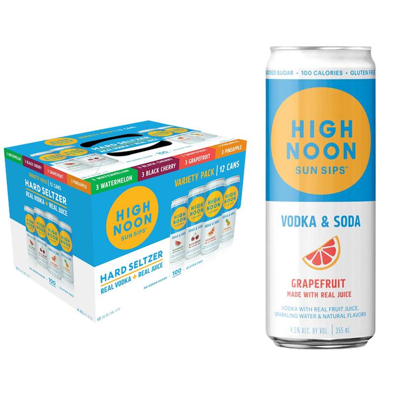 High Noon Vodka Hard Seltzer Variety 12pk 12oz Can 4.5% ABV