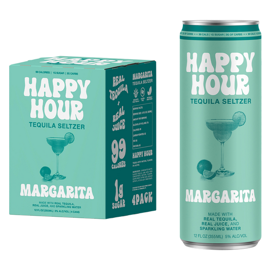 Happy Hour Tequila Margarita Seltzer 4pk 12oz Can 5.0% ABV