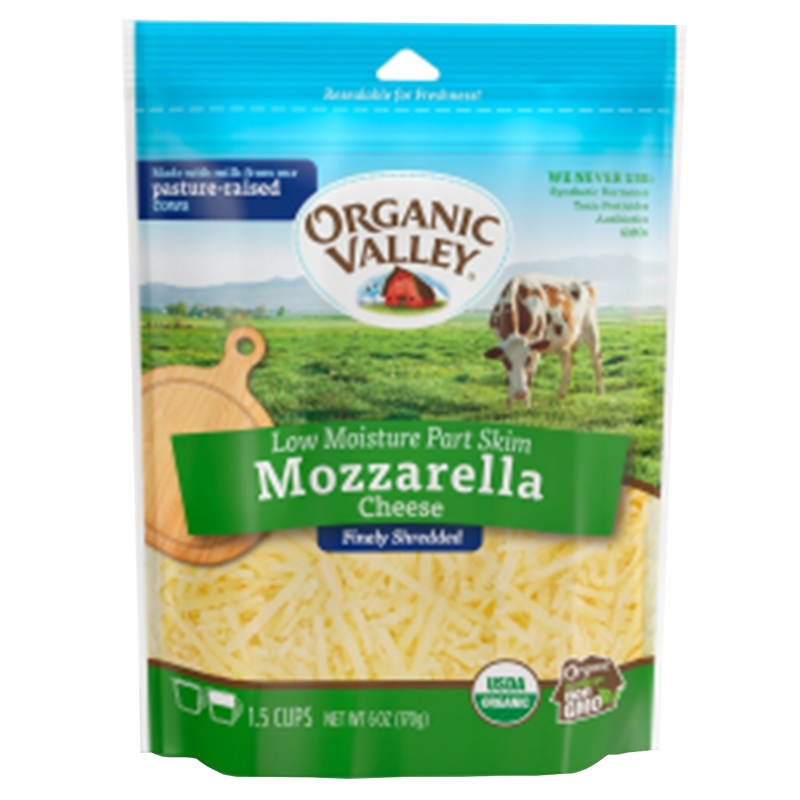 Organic Valley Part Skim Mozzarella Finely Shredded Cheese - 6oz