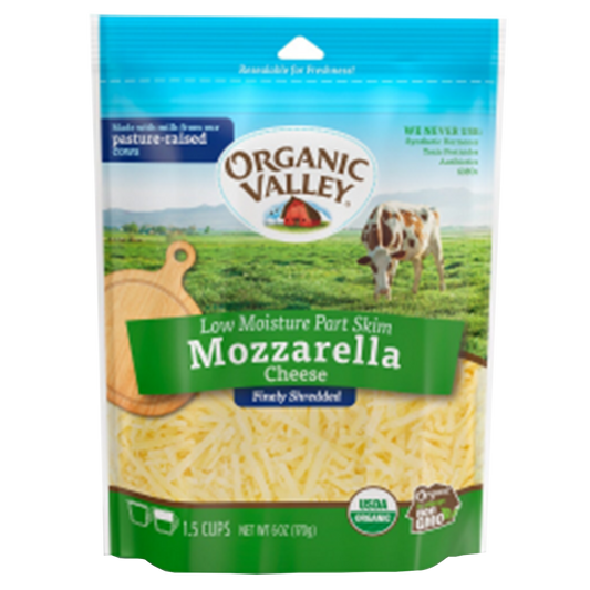 Organic Valley Part Skim Mozzarella Finely Shredded Cheese - 6oz