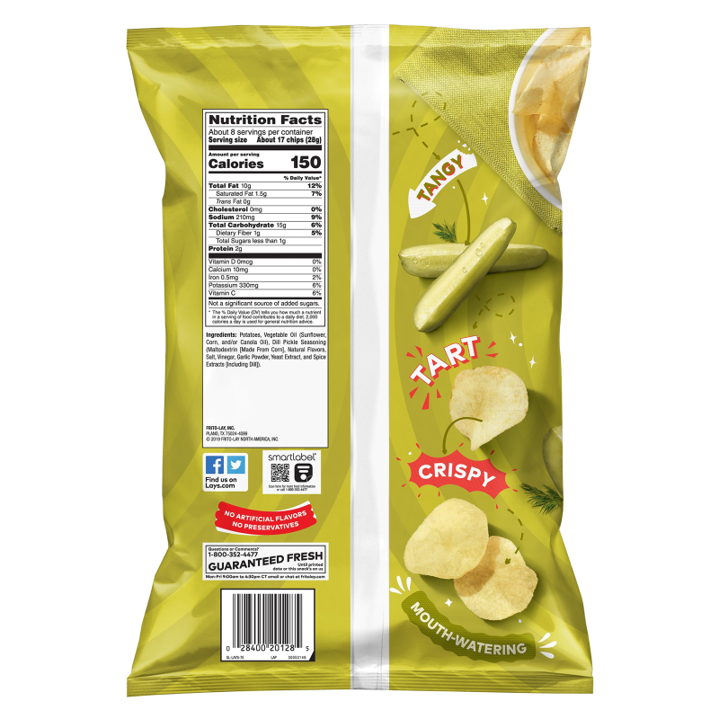 Lay's Cool Dill Pickle Potato Chips 7.75oz