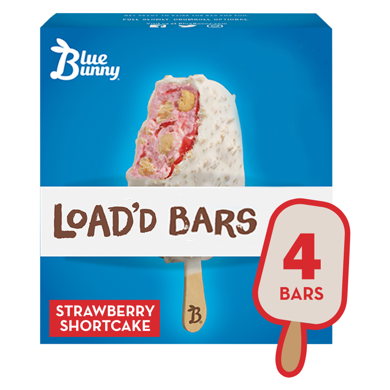 Blue Bunny Strawberry Shortcake Load'd Bars 4ct