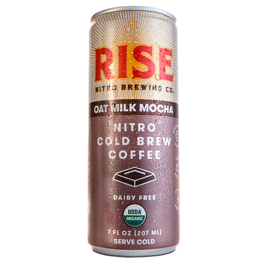 RISE Brewing Co. Oat Milk Mocha Nitro Cold Brew Latte 7oz Can