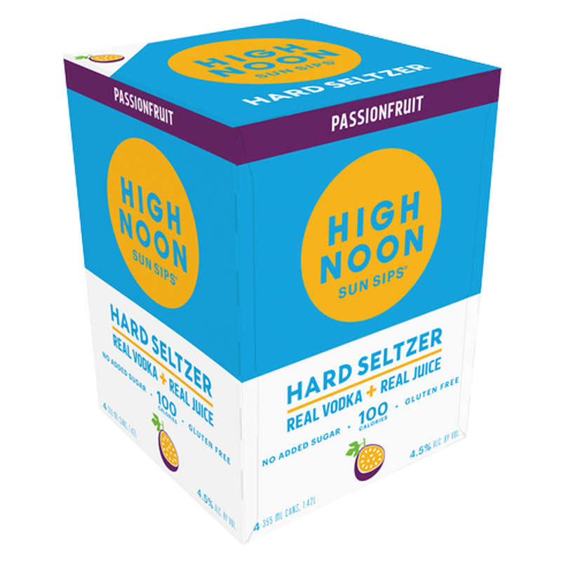 High Noon Passionfruit Vodka Hard Seltzer 4pk 12oz Can 4.5% ABV