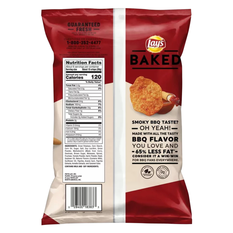 Lay's Baked Barbeque Potato Chips 6.25oz