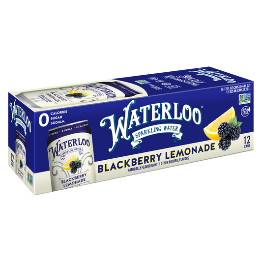 Waterloo Sparkling Blackberry Lemonade Water 12pk 12oz Can