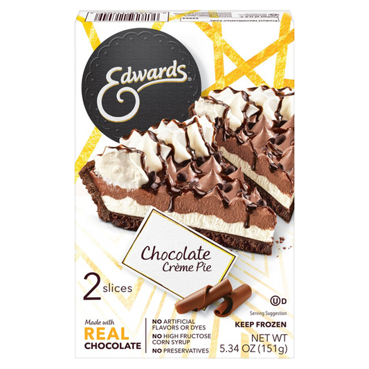 Edwards Frozen Hershey's Chocolate Cream Pie Slices - 2ct/5.34oz