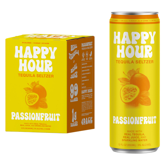 Happy Hour Tequila Passionfruit Margarita Seltzer 4pk 12oz Can 5.0% ABV