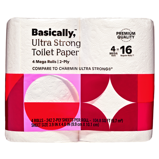 Basically, 4ct Ultra Strong Toilet Paper