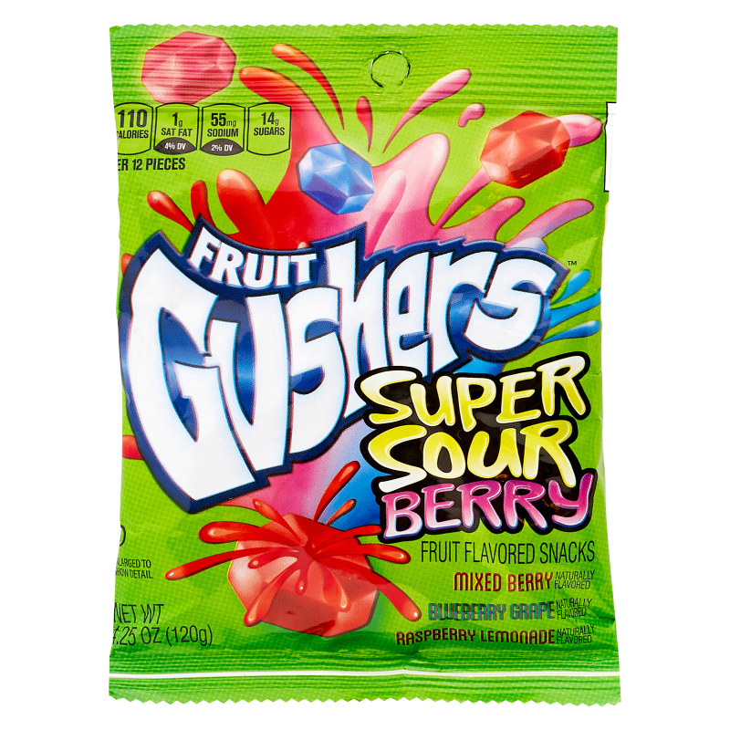 Fruit Gushers Super Sour Berry 4.25oz