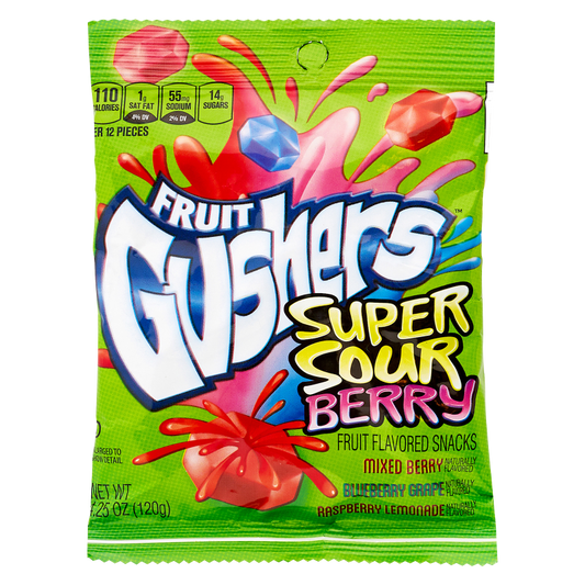 Fruit Gushers Super Sour Berry 4.25oz