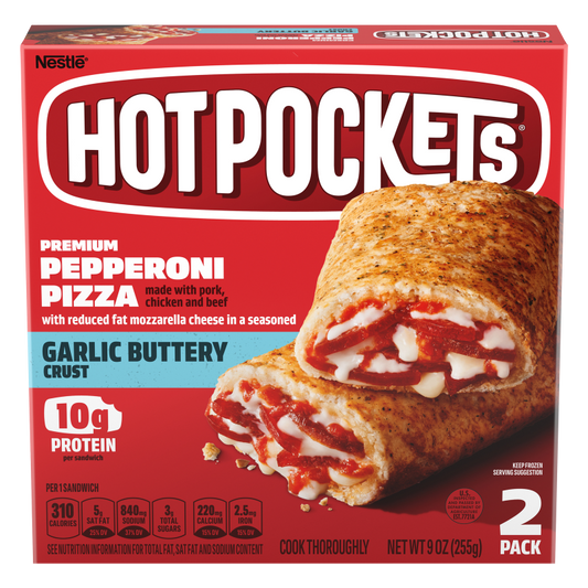 Hot Pockets Frozen Garlic Buttery Crust Pepperoni Pizza 2ct 9oz